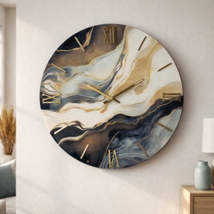 Orologio da parete onde terrene 40cm rotondo moderno multicolor